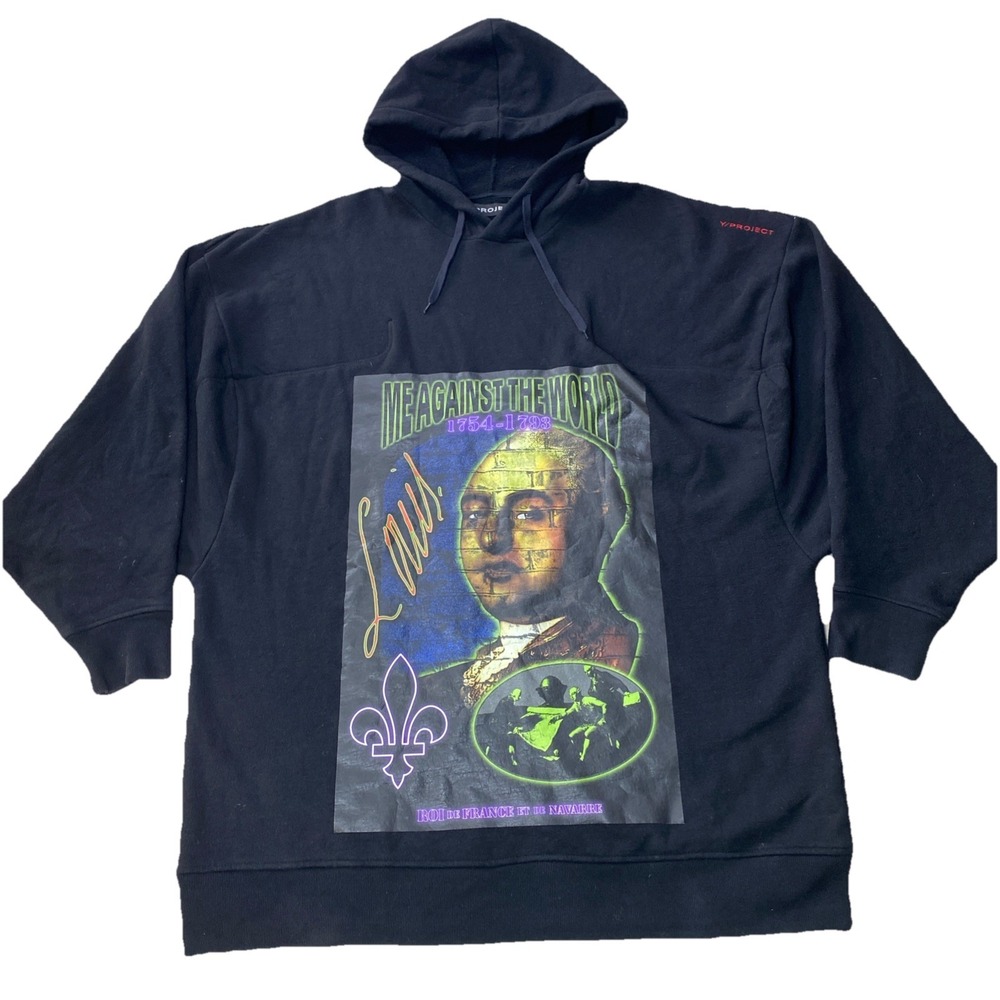 Y Project Hoodie Mens Me Against The World Streetwear Sz M Oversized Heavyweight